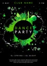 Abstract Dance Party poster template